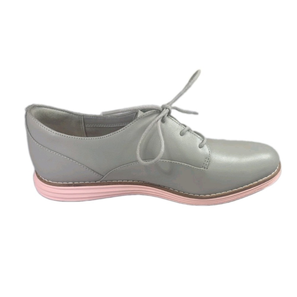 Cole Haan NWOB Original Grand Gray/Pink Leather Oxford 2019 Women's 6.5B W17145 - Picture 12 of 15